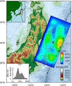 slip map of 2011 Tohoku-oki earthquake