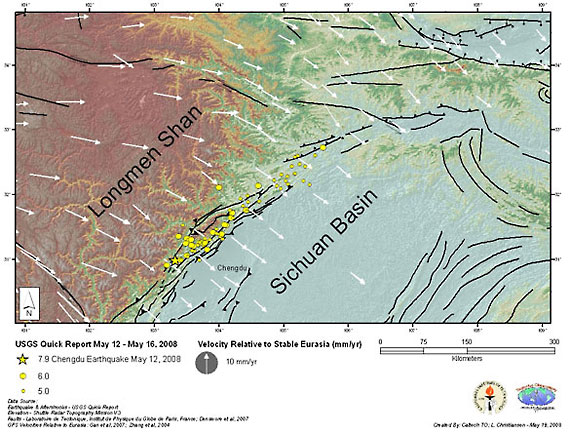 CHengdu earthquake map