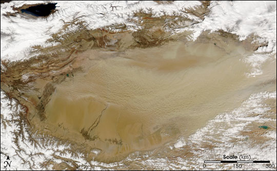 Tarim Basin Satellite Image