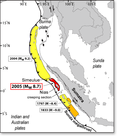 2005 Earthquake location